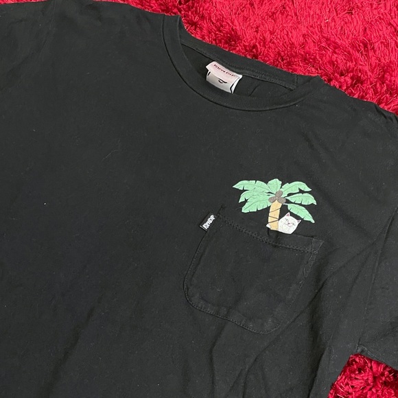 Ripndip Short Sleeve Skateboard Shirt Cat Medium Palm Tree - Picture 3 of 8